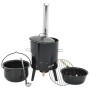 Gulaschkanone mit Kamin und emailliertem Stahldeckel von vidaXL, Grillen - Ref: Foro24-4005749, Preis: 162,49 €, Rabatt: %