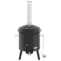 Cañón para gulasch con chimenea y tapa acero esmaltado de vidaXL, Barbacoas - Ref: Foro24-4005749, Precio: 159,56 €, Descuent...
