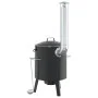 Cañón para gulasch con chimenea y tapa acero esmaltado de vidaXL, Barbacoas - Ref: Foro24-4005749, Precio: 159,56 €, Descuent...
