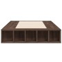 Brown oak engineered wood bed frame 90x200 cm by vidaXL, Beds and slatted bases - Ref: Foro24-3280523, Price: 151,73 €, Disco...