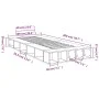 Oak brown engineered wood bed frame 100x200 cm by vidaXL, Beds and slatted bases - Ref: Foro24-3280516, Price: 125,08 €, Disc...