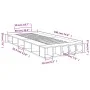 Smoked oak engineered wood bed frame 90x190 cm by vidaXL, Beds and slatted bases - Ref: Foro24-3280528, Price: 114,30 €, Disc...