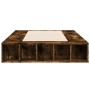 Estructura de cama madera de ingeniería roble humo 75x190 cm de vidaXL, Camas y somieres - Ref: Foro24-3280535, Precio: 109,42 €