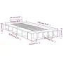 Estructura de cama madera de ingeniería roble humo 75x190 cm de vidaXL, Camas y somieres - Ref: Foro24-3280535, Precio: 108,2...