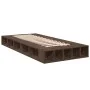 Brown oak engineered wood bed frame 75x190 cm by vidaXL, Beds and slatted bases - Ref: Foro24-3280537, Price: 111,53 €, Disco...