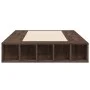 Brown oak engineered wood bed frame 75x190 cm by vidaXL, Beds and slatted bases - Ref: Foro24-3280537, Price: 111,53 €, Disco...
