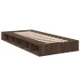 Brown oak engineered wood bed frame 75x190 cm by vidaXL, Beds and slatted bases - Ref: Foro24-3280537, Price: 111,53 €, Disco...