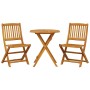 Muebles cafetería plegables 3 pzas madera maciza acacia by vidaXL, Garden sets - Ref: Foro24-3295253, Price: 166,15 €, Discou...