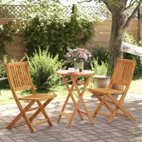 Muebles cafetería plegables 3 pzas madera maciza acacia by vidaXL, Garden sets - Ref: Foro24-3295251, Price: 155,96 €, Discou...