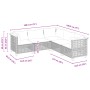 5-teiliges Gartenmöbel-Set und schwarze synthetische Rattankissen von vidaXL, Gartensets - Ref: Foro24-3261824, Preis: 380,19...