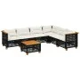 7-piece garden sofa set with black synthetic rattan cushions by vidaXL, Garden sets - Ref: Foro24-3261866, Price: 506,75 €, D...