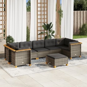 8-piece garden sofa set and gray synthetic rattan cushions by vidaXL, Garden sets - Ref: Foro24-3261762, Price: 620,11 €, Dis...