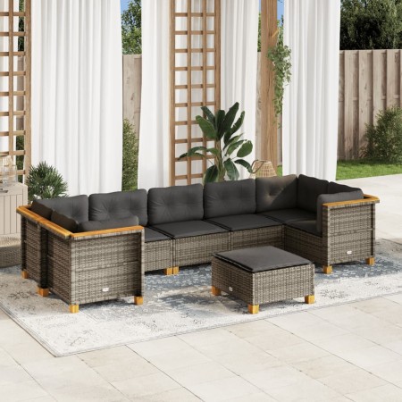 8-piece garden sofa set and gray synthetic rattan cushions by vidaXL, Garden sets - Ref: Foro24-3261762, Price: 620,11 €, Dis...