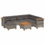 Set de sofás de jardín 8 pzas y cojines ratán sintético gris de vidaXL, Conjuntos de jardín - Ref: Foro24-3261942, Precio: 53...