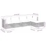 5-teiliges Gartenmöbel-Set und schwarze synthetische Rattankissen von vidaXL, Gartensets - Ref: Foro24-3261788, Preis: 391,37...