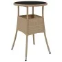 Garten-Essgruppe, 5-teilig, mit Kissen aus beigem synthetischem Rattan aus Glas von vidaXL, Gartensets - Ref: Foro24-3278626,...