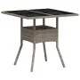 Set comedor jardín 3 pzas y cojines ratán PE vidrio gris claro de vidaXL, Conjuntos de jardín - Ref: Foro24-3278611, Precio: ...