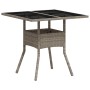 Set comedor jardín 3 pzas y cojines ratán PE vidrio gris claro by vidaXL, Garden sets - Ref: Foro24-3278611, Price: 196,48 €,...