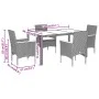 Garden dining set 5 pieces with black glass synthetic rattan cushions by vidaXL, Garden sets - Ref: Foro24-3278647, Price: 41...