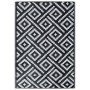 Schwarz-weißer PP-Außenteppich 160x230 cm von vidaXL, Outdoor-Protektoren - Ref: Foro24-368573, Preis: 39,57 €, Rabatt: %