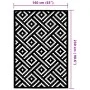 Alfombra de exterior PP blanco y negro 160x230 cm de vidaXL, Protectores para exterior - Ref: Foro24-368573, Precio: 39,57 €,...