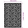 Schwarz-weißer PP-Außenteppich 160x230 cm von vidaXL, Outdoor-Protektoren - Ref: Foro24-368573, Preis: 39,57 €, Rabatt: %