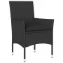 Set de comedor jardín 5 pzas con cojines ratán PE acacia negro by vidaXL, Garden sets - Ref: Foro24-3278670, Price: 359,10 €,...