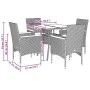 Set de comedor jardín 5 pzas con cojines ratán PE acacia beige by vidaXL, Garden sets - Ref: Foro24-3278702, Price: 357,10 €,...