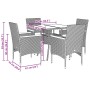 Set de comedor jardín 5 pzas con cojines ratán PE acacia beige by vidaXL, Garden sets - Ref: Foro24-3278702, Price: 360,74 €,...