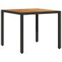 Set de comedor jardín 5 pzas con cojines ratán PE acacia negro by vidaXL, Garden sets - Ref: Foro24-3278664, Price: 350,40 €,...