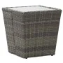 Table and chairs with cushions 3 pieces synthetic rattan gray glass by vidaXL, Garden sets - Ref: Foro24-3278742, Price: 175,...