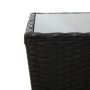 Table and chairs with cushions 3 pieces synthetic rattan black glass by vidaXL, Garden sets - Ref: Foro24-3278740, Price: 171...