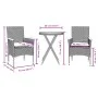 Table and chairs with cushions 3 pieces gray acacia synthetic rattan by vidaXL, Garden sets - Ref: Foro24-3278754, Price: 193...