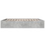 Betongrauer Bettrahmen aus Holzwerkstoff, 200 x 200 cm von vidaXL, Betten und Lattenroste - Ref: Foro24-3280989, Preis: 140,0...
