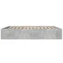 Betongrauer Bettrahmen aus Holzwerkstoff, 200 x 200 cm von vidaXL, Betten und Lattenroste - Ref: Foro24-3280989, Preis: 139,9...