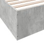 Betongrauer Bettrahmen aus Holzwerkstoff, 200 x 200 cm von vidaXL, Betten und Lattenroste - Ref: Foro24-3280989, Preis: 140,0...