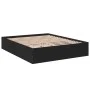 Black engineered wood bed frame 150x200 cm by vidaXL, Beds and slatted bases - Ref: Foro24-3281008, Price: 129,57 €, Discount: %