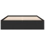 Black engineered wood bed frame 150x200 cm by vidaXL, Beds and slatted bases - Ref: Foro24-3281008, Price: 131,13 €, Discount: %