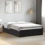 Black engineered wood bed frame 120x200 cm by vidaXL, Beds and slatted bases - Ref: Foro24-3281022, Price: 119,41 €, Discount: %