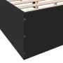 Black engineered wood bed frame 120x200 cm by vidaXL, Beds and slatted bases - Ref: Foro24-3281022, Price: 119,41 €, Discount: %