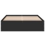 Black engineered wood bed frame 135x190 cm by vidaXL, Beds and slatted bases - Ref: Foro24-3281036, Price: 122,38 €, Discount: %