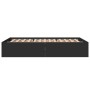 Black engineered wood bed frame 135x190 cm by vidaXL, Beds and slatted bases - Ref: Foro24-3281036, Price: 122,38 €, Discount: %