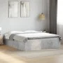 Betongrauer Bettrahmen aus Holzwerkstoff, 160 x 200 cm von vidaXL, Betten und Lattenroste - Ref: Foro24-3281003, Preis: 132,4...