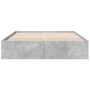 Betongrauer Bettrahmen aus Holzwerkstoff, 160 x 200 cm von vidaXL, Betten und Lattenroste - Ref: Foro24-3281003, Preis: 132,4...