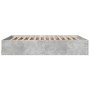 Betongrauer Bettrahmen aus Holzwerkstoff, 160 x 200 cm von vidaXL, Betten und Lattenroste - Ref: Foro24-3281003, Preis: 132,4...