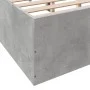 Betongrauer Bettrahmen aus Holzwerkstoff, 160 x 200 cm von vidaXL, Betten und Lattenroste - Ref: Foro24-3281003, Preis: 132,4...