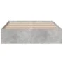 Concrete gray engineered wood bed frame 140x200cm by vidaXL, Beds and slatted bases - Ref: Foro24-3281017, Price: 125,54 €, D...