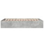 Betongrauer Bettrahmen aus Holzwerkstoff, 140 x 200 cm von vidaXL, Betten und Lattenroste - Ref: Foro24-3281017, Preis: 127,1...