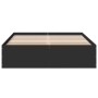 Estructura de cama madera de ingeniería negra 140x200 cm de vidaXL, Camas y somieres - Ref: Foro24-3281015, Precio: 130,00 €,...