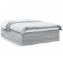 Estructura de cama madera de ingeniería gris Sonoma 150x200 cm de vidaXL, Camas y somieres - Ref: Foro24-3280921, Precio: 152...